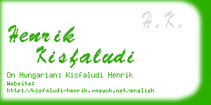 henrik kisfaludi business card